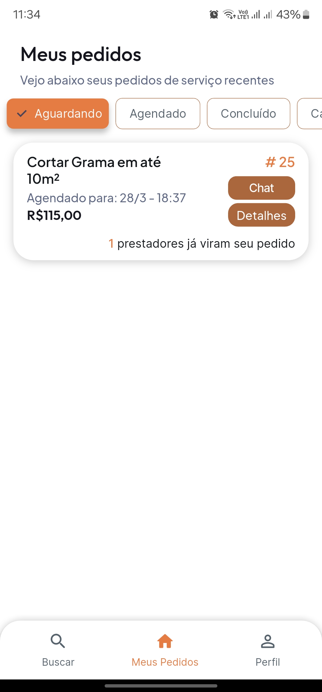 Calendário de agendamentos